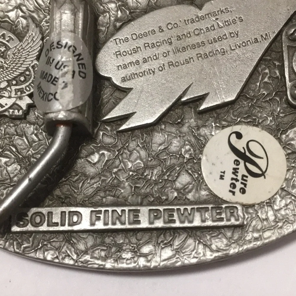 1998 The Great American Buckle Co. Pewter Chad Little NASCAR 97 Buckle